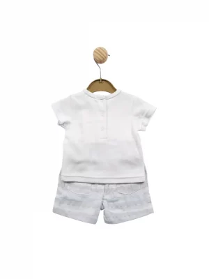 Mintini White Indigo Top & Shorts