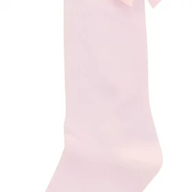 Pex White Knee Length Socks/pink Bow