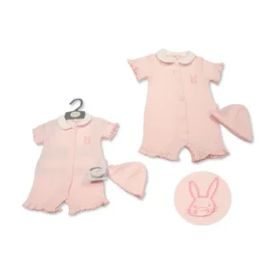 Baby Girls Romper With Hat - Bunny