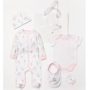 Baby Girls Clouds 6 Piece Mesh Bag Gift Set