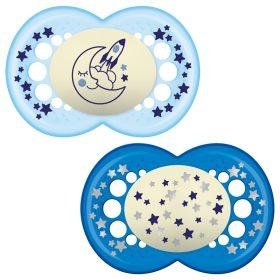 Mam Original Night Soother Blue 6m+ 2pk