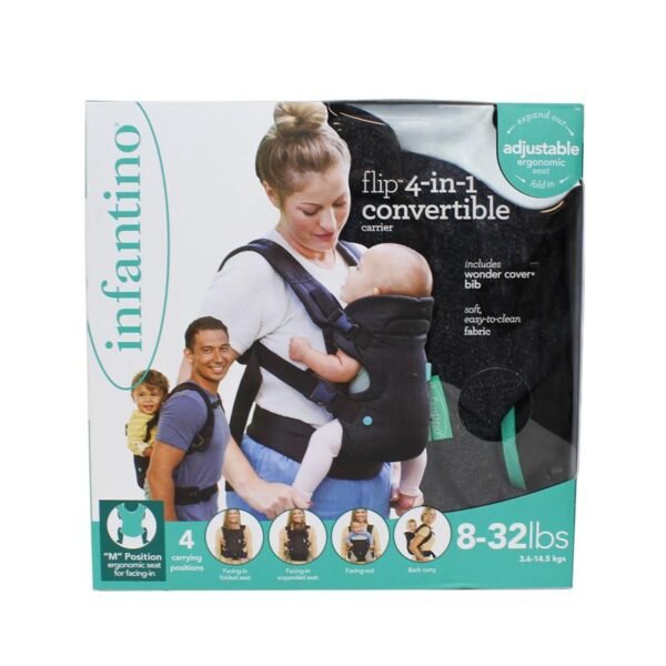 Infantino Flip Advanced 4-in-1 Convertible Baby Carrier Black