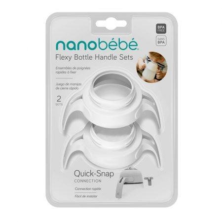 Nanobébé Bottle Handles White 2pk