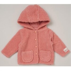 Baby Girls Hooded Sherpa Coat