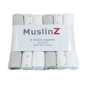 Muslinz 6 Pack Muslin Squares 70x70cm – Mixed