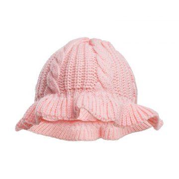 Pink Cable Knit Winter Hat