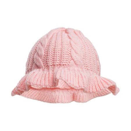 Pink Cable Knit Winter Hat