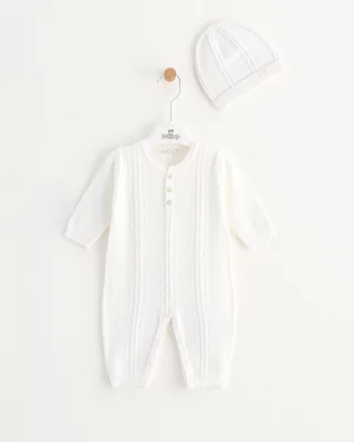 Pale Blue Baby Boy Romper Suit With Hat (copy)