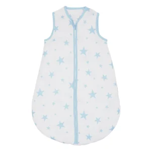 Blue Stars Organic Cotton Baby Sleep Bag - 2.5 Tog