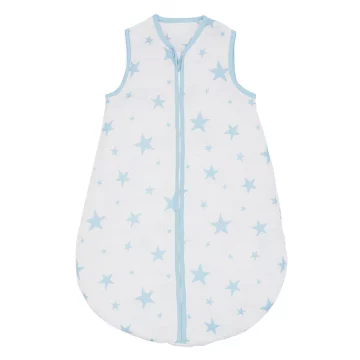 Blue Stars Organic Cotton Baby Sleep Bag - 2.5 Tog
