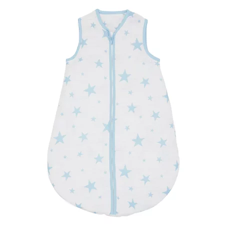 Blue Stars Organic Cotton Baby Sleep Bag - 2.5 Tog