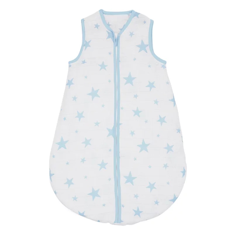 Blue Stars Organic Cotton Baby Sleep Bag - 2.5 Tog