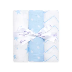 Jungle Cubs Organic Muslin Swaddles - With Gifting Ribbon - Set Of 3 (copy)