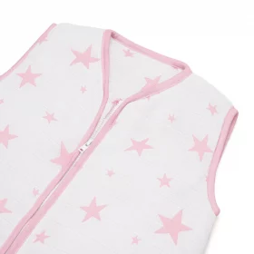 Pink Stars Organic Cotton Baby Sleep Bag – 2.5 Tog