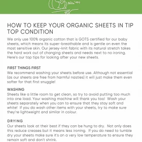 Organic Cotton Soft Jersey Cot Sheets – Pack Of 2 (60 X 120cm)