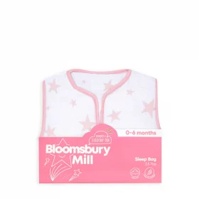 Pink Stars Organic Cotton Baby Sleep Bag – 2.5 Tog