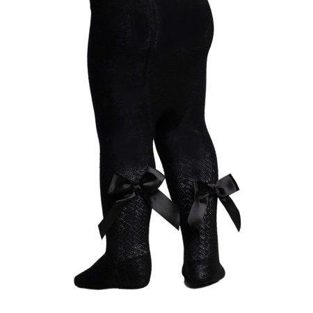 Black Bow Baby Tights