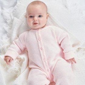 Dandelion Scallop Edge Knitted Onesie