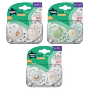 Tommee Tippee 18 36m Orthodontic Soother Glow X2