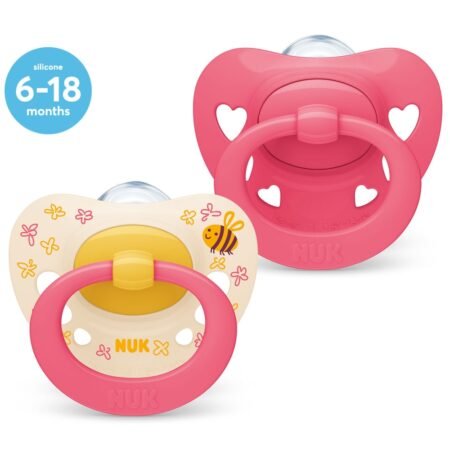 Nuk Signature Pink Silicone Soother S2 2pk