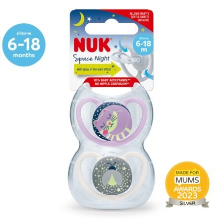 Nuk Space Night Soother, 6-18 Months.