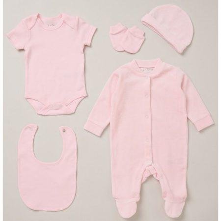 Baby Plain Sky Velour 5 Piece Gift Set (0-3 Months) (copy)