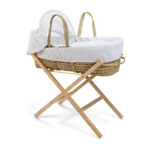 Clair De Lune Waffle Palm Moses Basket