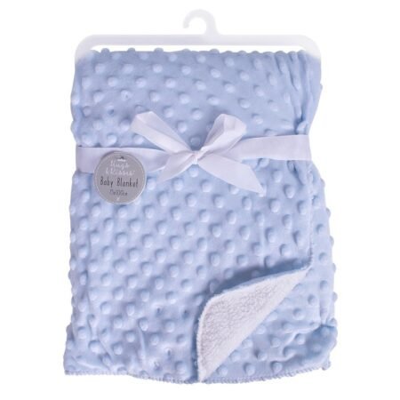 Blue Bubble Mink Sherpa Blanket