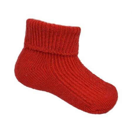 Red Turnover Baby Socks