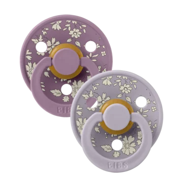 Bibs X Liberty Colour 2 Pack Eloise - Dusty Blue Mix- Size 2- Round Teat (copy)