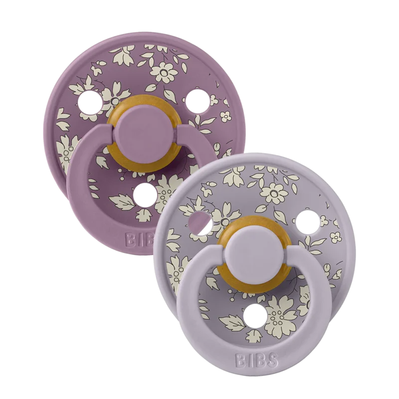 Bibs X Liberty Colour 2 Pack Eloise - Dusty Blue Mix- Size 2- Round Teat (copy)