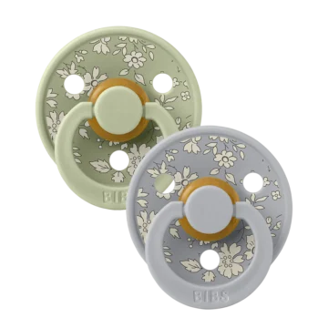 Bibs X Liberty Colour 2 Pack Capel - Sage Mix-size 1- Round Teat