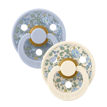 Bibs X Liberty Colour 2 Pack Capel - Dusty Blue Mix- Size 2- Round Teat (copy)