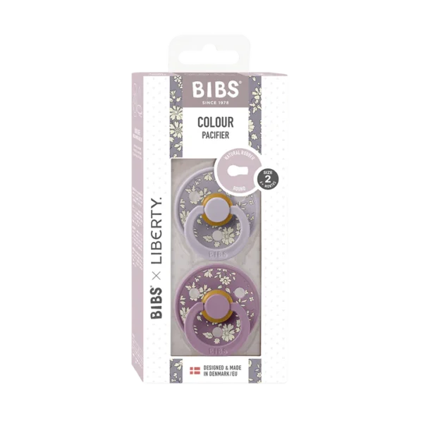 Bibs X Liberty Colour 2 Pack Eloise - Dusty Blue Mix- Size 2- Round Teat (copy)