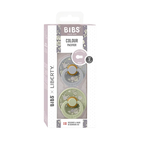 Bibs X Liberty Colour 2 Pack Capel - Sage Mix-size 1- Round Teat