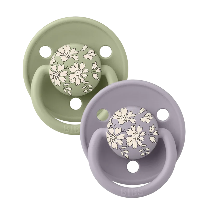 Bibs X Liberty De Lux 2 Pack Capel - Sage Mix- One Size