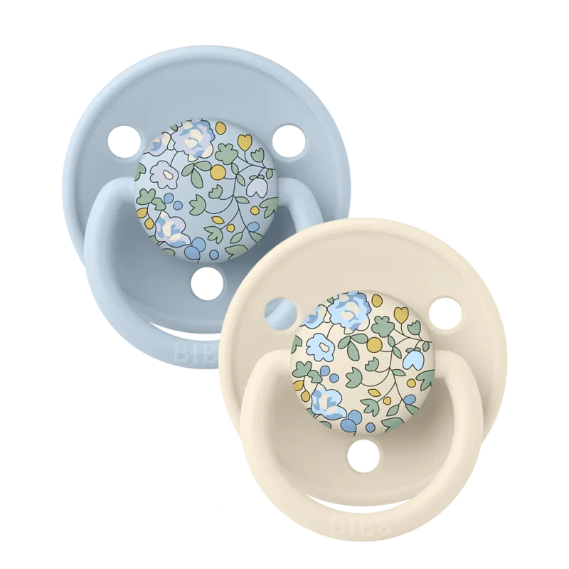 Bibs X Liberty Colour 2 Pack Capel - Fossil Grey Mix Size 2- Round Teat (copy)