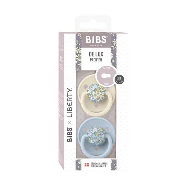 Bibs X Liberty Colour 2 Pack Capel - Fossil Grey Mix Size 2- Round Teat (copy)