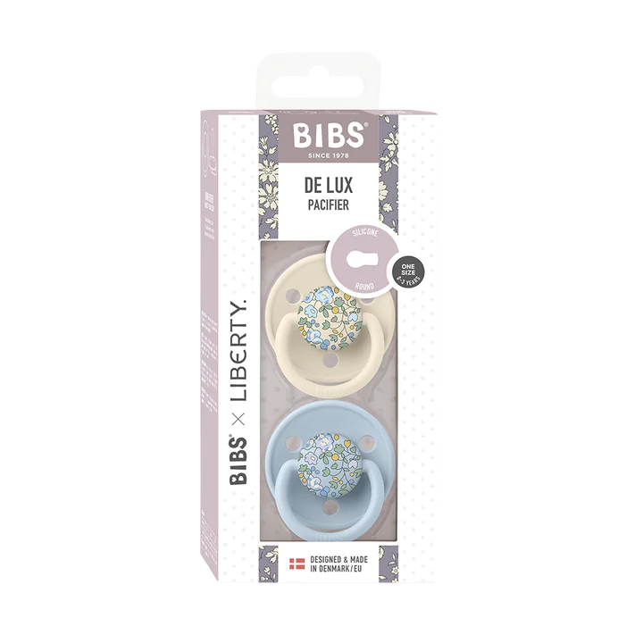 Bibs X Liberty Colour 2 Pack Capel - Fossil Grey Mix Size 2- Round Teat (copy)