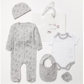 Baby Unisex Little Bunny 6 Piece Mesh Bag Gift Set