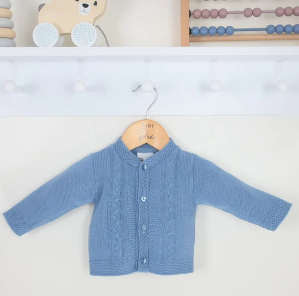 Pex Nicholas Cardigan Dusky Blue