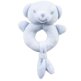 Blue Eco Bear Rattle Toy