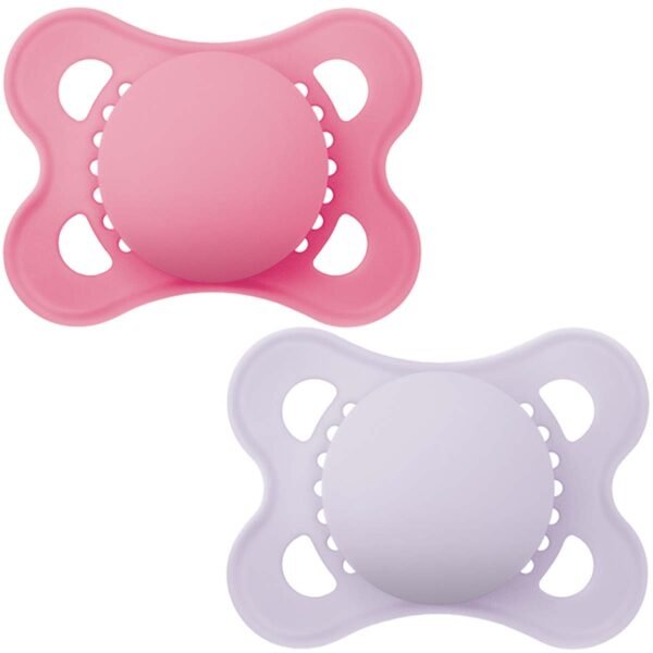 Mam Soother Pure Original 2-6m Plain Pink X2