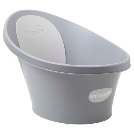 Shnuggle Bath With Bum Bump And Plug Pebble Grey