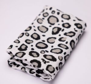 Muslinz 3 Pack Bamboo/organic Cotton Muslin Squares 70x70cm – Leopard Print