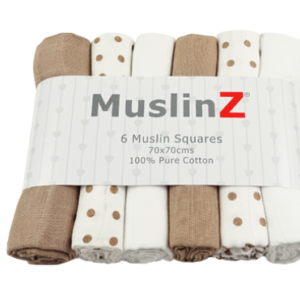 Muslinz 6 Pack Muslin Squares 70x70cm – Mixed (copy)