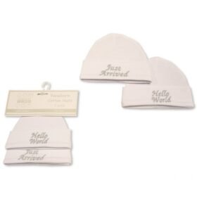 Baby Hats 2-pack – Hello World/just Arrived