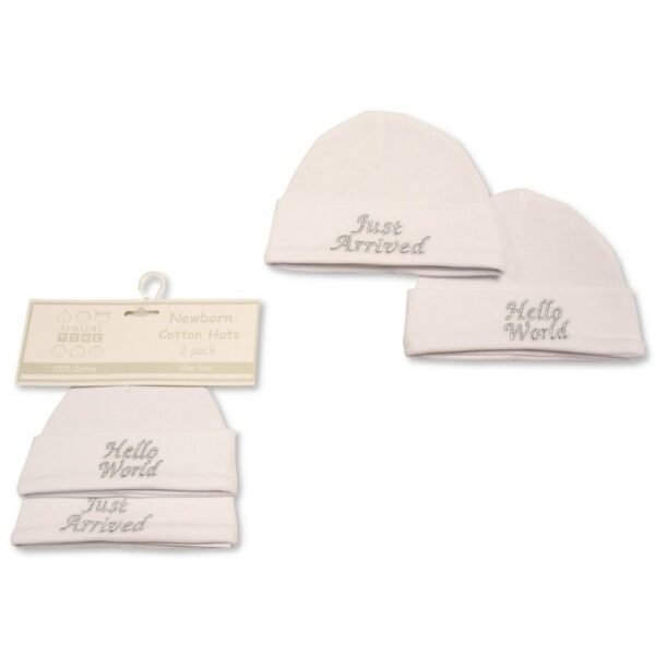 Baby Hats 2-pack - Hello World/just Arrived