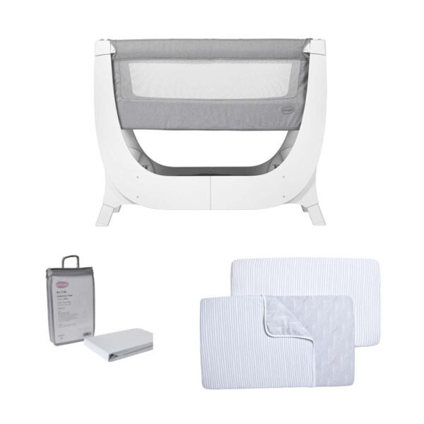 Shnuggle Air Crib Bundle-dove Grey