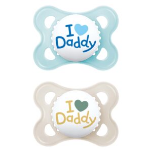 Mam Soother Original Style 2-6 Months Blue Daddy X2 New